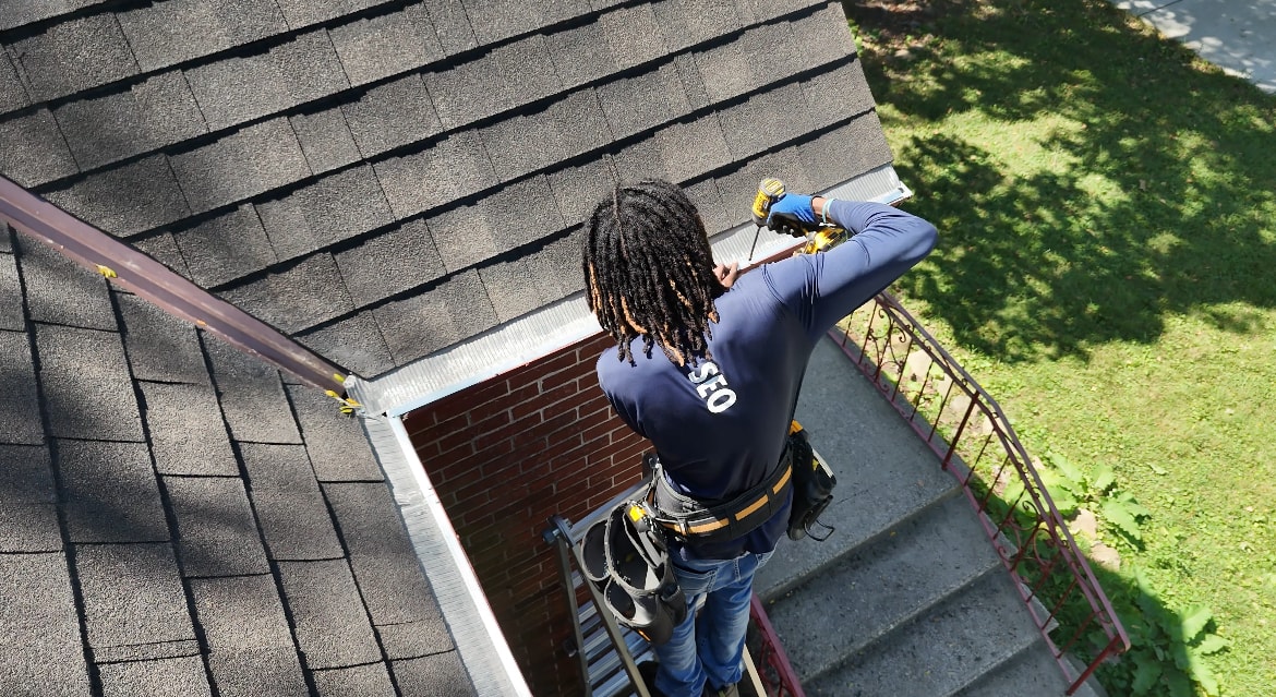 Clear gutters after cleaning